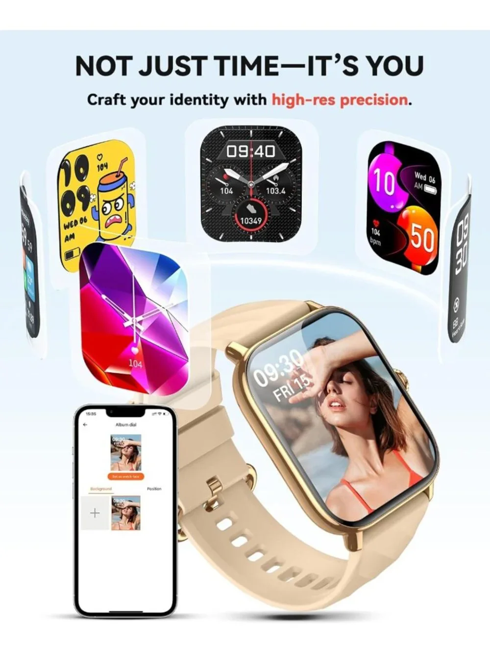 Stylish Fitness Smartwatch for Men & Women | Step Counter, Sleep Monitor